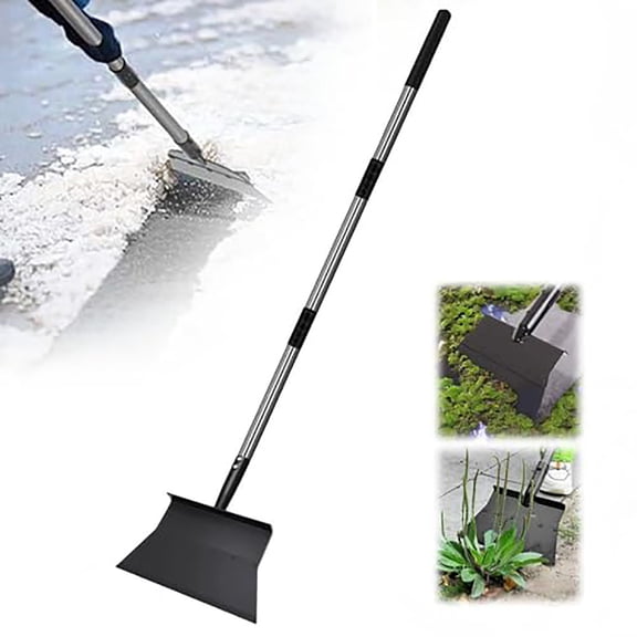Homesteed Ice Scraper Snow Shovel Ice Chopper Adjustable Handle Floor Scraper for Driveway Garden Car Outdoor