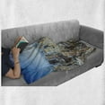 thumbnail image 6 of American Soft Flannel Fleece Blanket, New York City Aerial with Skyscrapers Manhattan Urban Architecture Panorama, Cozy Plush for Indoor and Outdoor Use, 70" x 90", Grey Blue Peach, by Ambesonne, 6 of 6