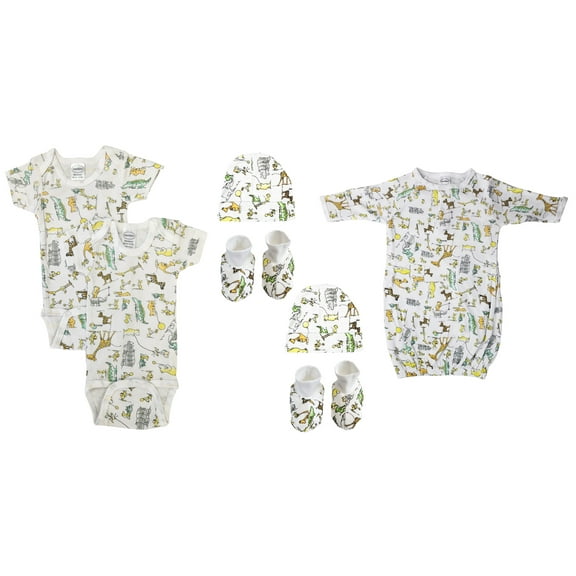 Unisex Newborn Baby 7 Pc Layette Sets