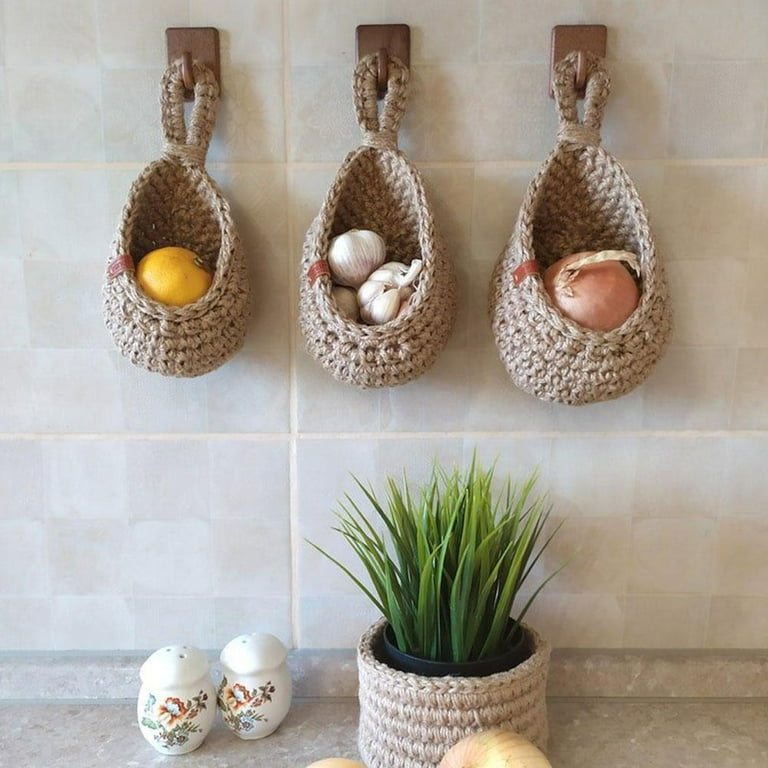 Wall Hanging Vegetable Fruit Basket,Wall Hanging Bag In Kitchen