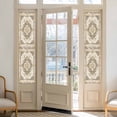 thumbnail image 2 of Beige Vintage Boho Window Privacy Film, Ethnic Tribal Geometric Abstract Static Cling UV Sun Blocking Heat Control Window Tint Day and Night, Non-Adhesive One Way Windows Privacy Cover 17.7''x78.7'', 2 of 7