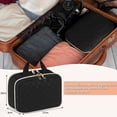 thumbnail image 4 of Cosmetiquera para maquillaje,Neceser mujer Impermeable,Cosmetiquera de viaje portátil,Bolsa de maquillaje con múltiples compartimentos,Bolsa de Tocador Multifunciona,Negro, 4 of 7