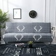 thumbnail image 2 of MesaSe Futon Sofa Slipcover Elastic Armless Sofa Cover Furniture Protector Folding Sofa Bed Slipcover For Sofa Bed Without Armrests  Size  Black Triangle, 2 of 6