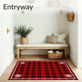 thumbnail image 3 of ODIKA 6'x9' Machine Washable Non-Slip Area Rug, Elegant Tartan Xmas Decoration Hearth Frosty Evening Welcoming High Traffic Rug, Red, 651619, 3 of 7