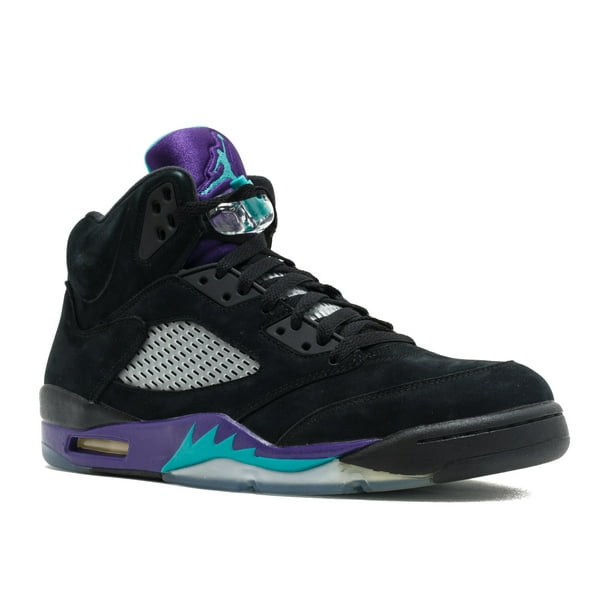 Men's air jordan 5 retro black grape sale