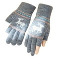 thumbnail image 1 of RXMEKW Gants Chauds pour Femmes, Gants Tricotés Épais pour Femmes avec Design Flocon de Neige, 1 of 7