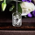 thumbnail image 5 of 3D Crystal Photo Necklace, Rectangle Innovation Crystal Picture Necklace Customized Personalized Couples Pet Gifts with Your Photo for Mom, Dad, Men, Women, Christmas (Medium), 5 of 7