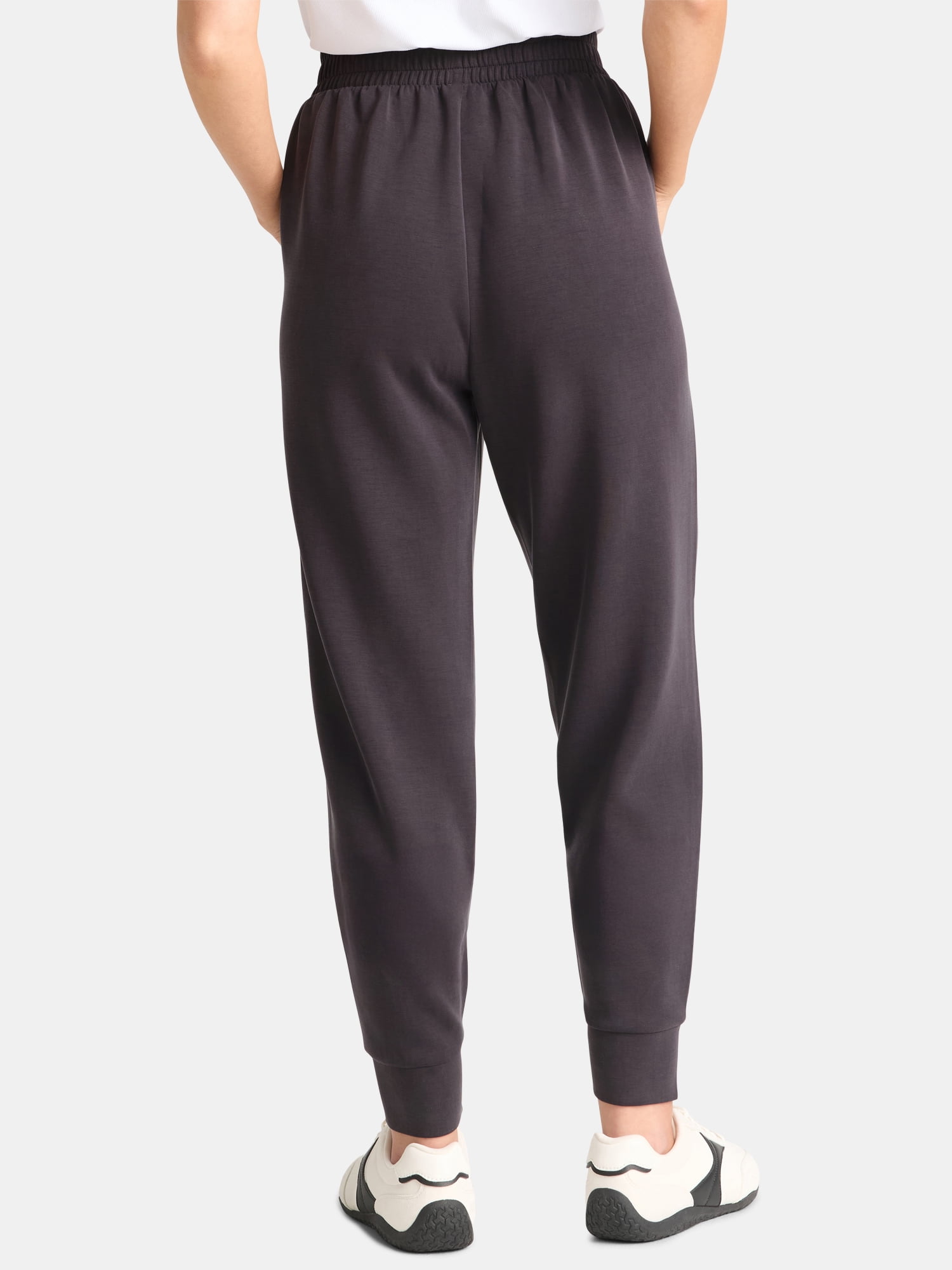 Avia Women's and Women's Plus ScubaKnit Pleat Joggers with Pockets, Size XS-4X