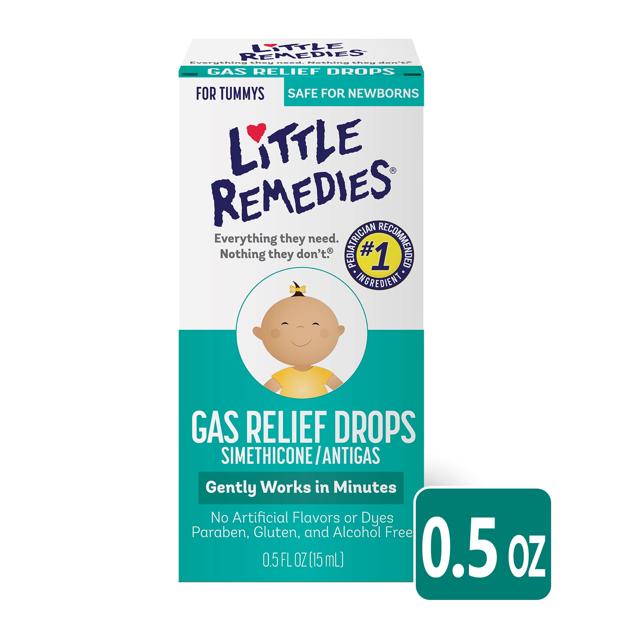 Little Remedies Gas Relief Drops, Berry Flavor, Safe For Newborns, 0.5 FL OZ