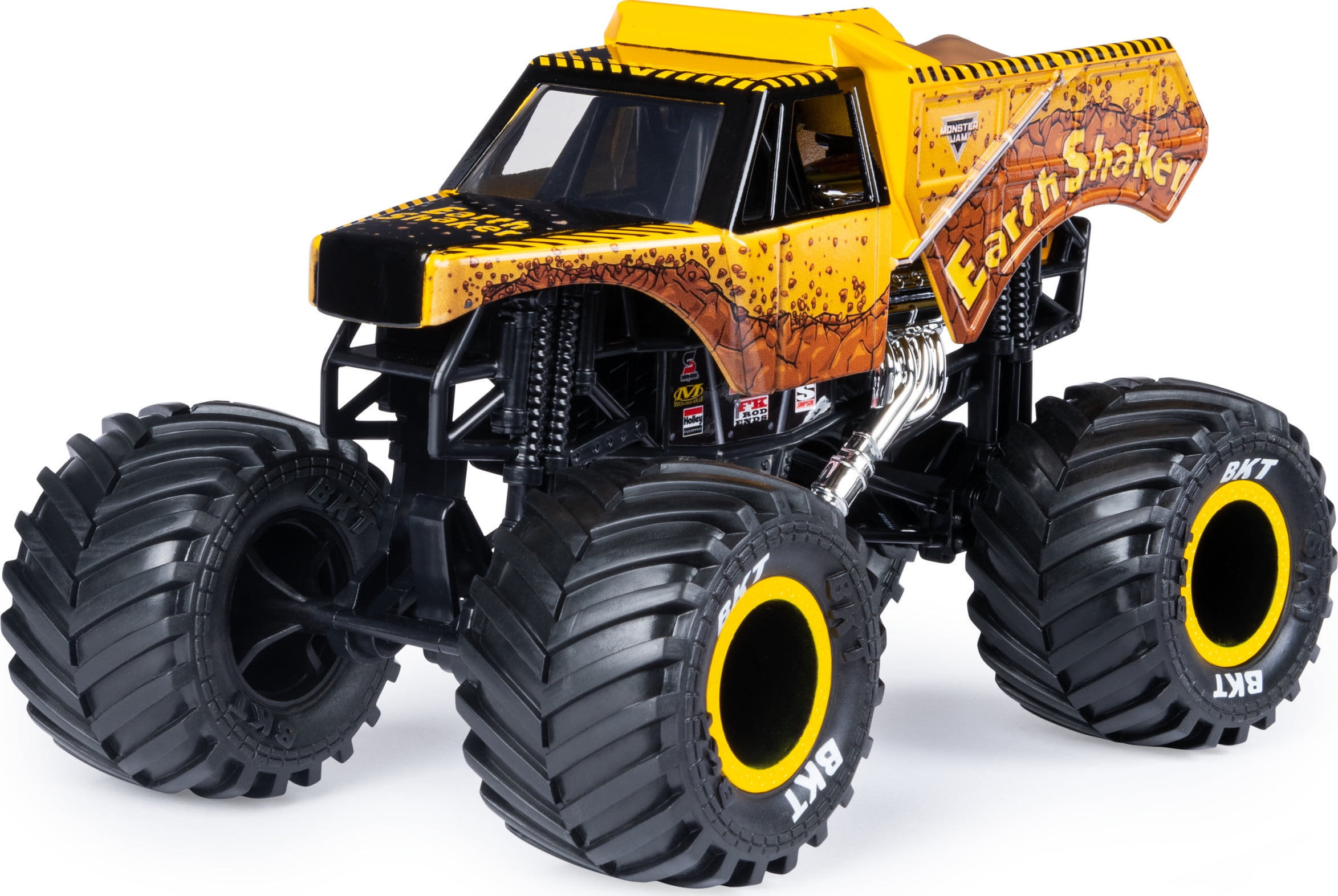 Year 2020 Monster Jam 1:24 Scale Die Cast Metal Official Truck Series -  EARTH SHAKER 20120669 with Monster Tires and Working Suspension