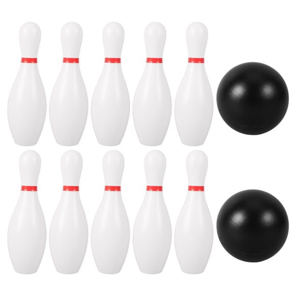 LEEYNEER Kids Bowling Talas Play Indoors Plastic White 1 Set