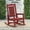 Red, variant on KINGYES Outdoor Rocking Chair Set of 2, High Density Polyethylene Patio Rocking Chairs, Red
