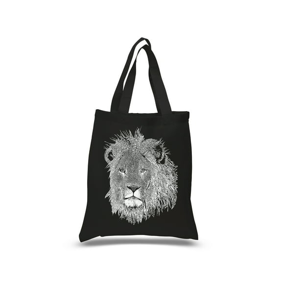 Small Word Art Tote Bag - Lion