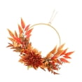 thumbnail image 2 of Shisuyan 1Pc Chrysanthemum Maple Leaf Wreath Thanksgiving Emulation Garland Orange, 2 of 8