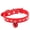 Red, variant on Yesbay Adjustable Pet Dog Crystal Rhinestone Bell Collar Soft Faux Leather Neck Strap