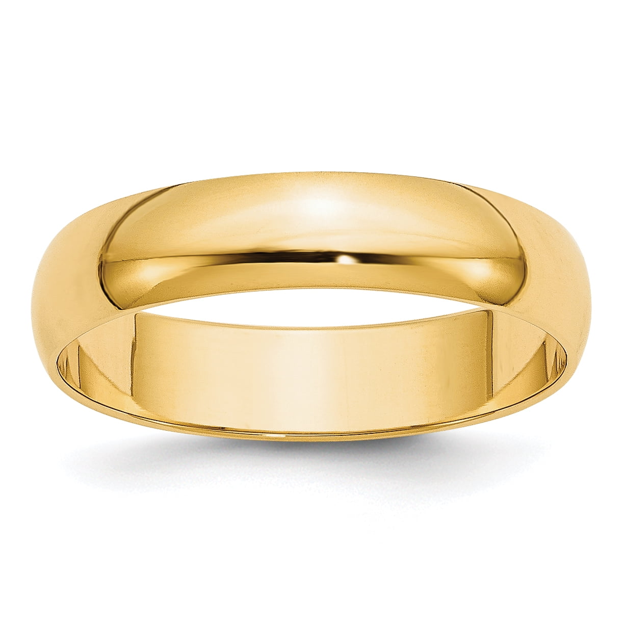 14K Yellow Gold 5mm Lightweight Comfort Fit Band Ring 