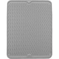 thumbnail image 1 of Alfombrilla de silicona antigoteo para encimeras, escurridores y soportes, resistente al calor, para secar platos, color gris, 1 of 5