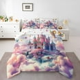 thumbnail image 2 of Erosebridal Girly Pink Castle Bedding Twin Comforter Set, Fairy Tale Down Comforter, Princess Style Decor, Breathable, 2 of 8