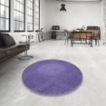 thumbnail image 3 of Ahgly Company Indoor Round Patterned Purple Novelty Area Rugs, 4' Round, 3 of 6