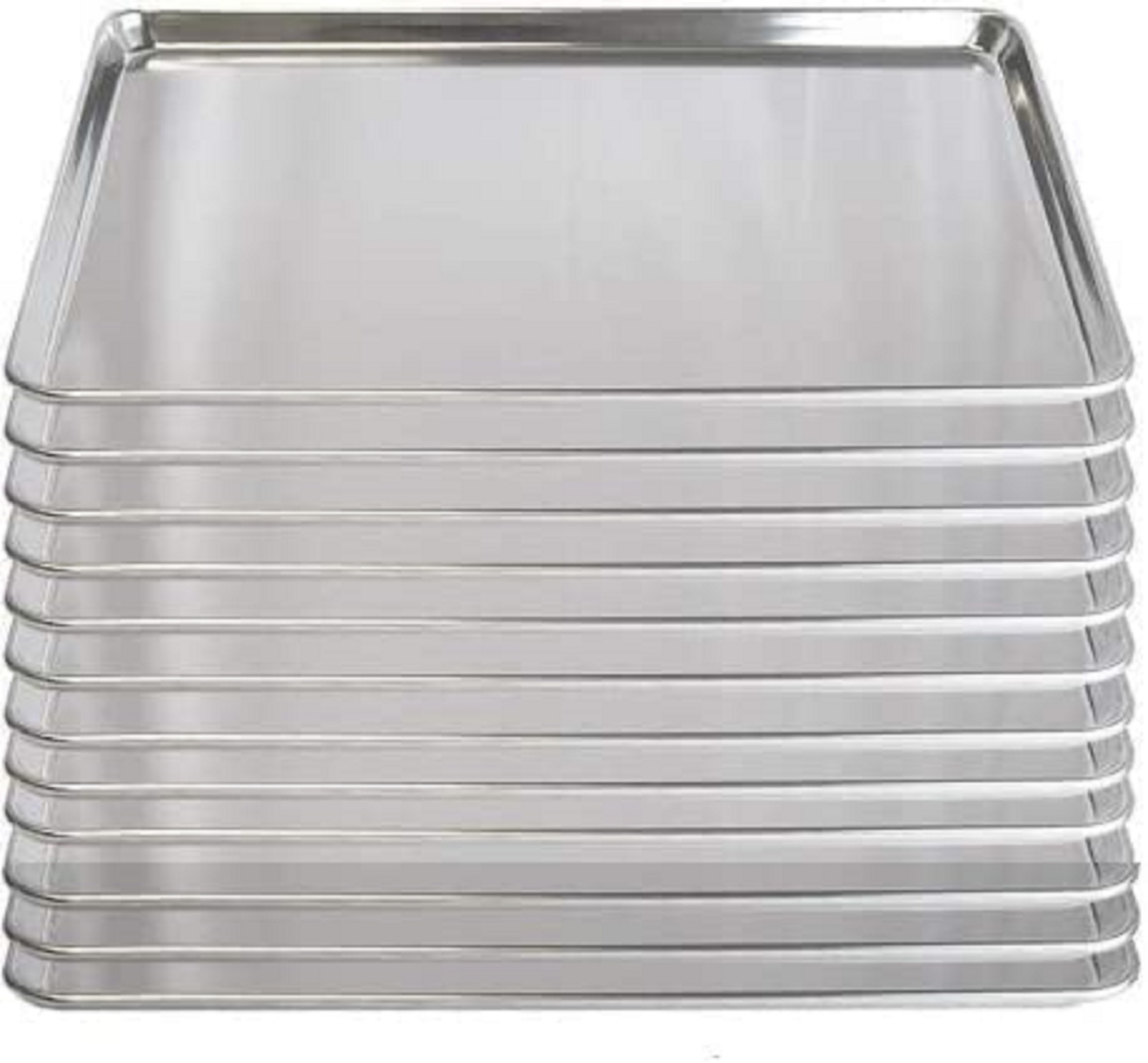Truecraftware - 9" x 13" Aluminium Commercial Baker's 1/4 Quarter Size Sheets, Set of 12, Baking Trays
