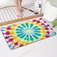 thumbnail image 4 of Colorful Rainbow Tie Dye Spiral Pattern Bathroom Rugs Mat,Non Slip Microfiber Bathroom Rug,Rubber Backing,Soft Bathroom Mats for Bathroom Floor,Tub and Shower,17x30in(43x75cm), 4 of 5