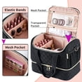 thumbnail image 4 of Estuche organizador de esmaltes de uñas GR69N con capacidad para 50 botellas, color negro, 4 of 6