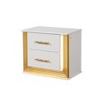 thumbnail image 4 of Newboti Furniture Obsession Contemporary Style 2-Drawer Nightstand Made with Wood & Gold Finish BN.6555, 4 of 5