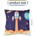 thumbnail image 4 of Set of 4 Space Planet Pillow Covers 18 x 18 Inch Solar System Universe Planet Image Decor Cartoon Outer Space Throw Pillow Covers Cushion Cover DIY, 4 of 6