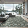thumbnail image 2 of ODIKA 6'x9' Sage Green Floral Trellis Washable Area Rug Geometric Design With Intricate Motifs And Classic for Family Room, Living Mater Bedroom, Non-Slip, Easy Care, 2 of 7