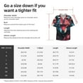 thumbnail image 5 of Fotbe Red Flame Wolf Head Camisa Estampada de Manga Corta para Hombre, Casual de Verano, Estilo Playero, Sin Arrugas-Medium, 5 of 5