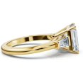 thumbnail image 3 of beryl_creation 1.85 Ct Emerald Cut White Diamond Christmas Thanksgiving Engagement Wedding Three Stone Ring For Women's 14K Yellow Gold Plated 925 Sterling Silver -5, 3 of 4