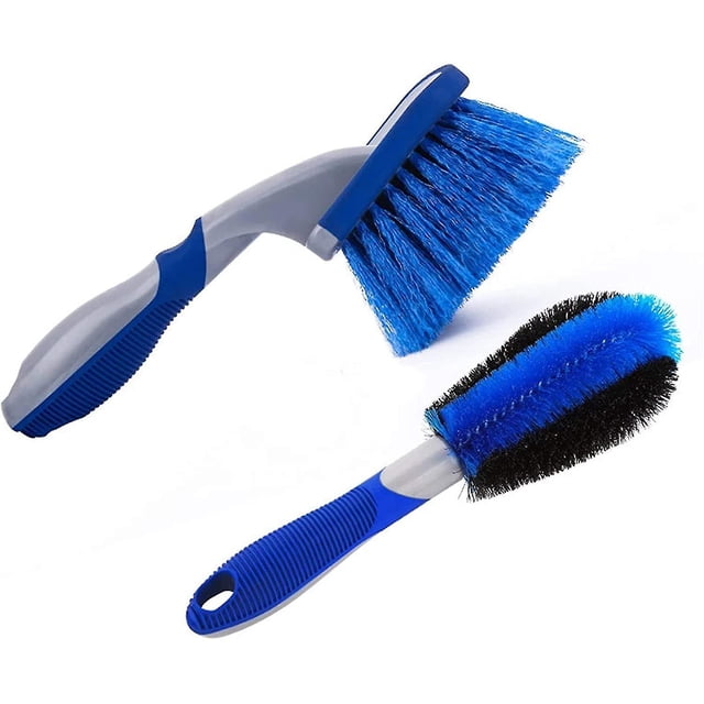 2 cepillos para llantas de coche, cerdas duraderas, reutilizables y descontaminantes.