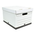 thumbnail image 2 of Office Depot® Brand Heavy-Duty Quick Set Up Storage Boxes, Letter/Legal Size, 15" x 12" x 10", White/Black, Pack Of 5, 2 of 2