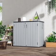 thumbnail image 2 of Large Outdoor Storage Box,Resin Sheds&Outdoor Storage Waterproof/Lockable,Outdoor Storage Cabinets for Balcony,Garage,Backyard, 2 of 7
