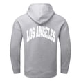 thumbnail image 6 of CUSTG Mens Autumn Winter Back Letter Printing Letter Oversize Loose Plus Size Hooded Pullover Sweatshirt Tops Long Sleeve Holiday Daily Wear, 6 of 7