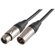 VDC - Starquad 3 Pin XLR Male to Female Microphone Lead, 10m Black