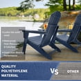 thumbnail image 2 of FUNBERRY Folding Adirondack Chair with Adjustable Backrest, HDPE All Weather Fire Pit Chairs with Cup Holder, 2 of 8