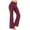 Wine, variant on SwiftWear Deep Gray Flared Yoga Pants w/Side Pockets for Women - High Waist Tummy Control & Non-See-Through for Gym, Running