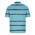 thumbnail image 3 of Men's Polo Shirts Short Sleeve Stripe Heather Pullover Casual Color Block Work Tees Vintage Collar Tops, 3 of 4