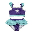 thumbnail image 6 of Girls Princess Two Piece Swimsuit Toddler Bikini Set Ruffle Bathing Suit SwimWear, 6 of 6