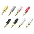 thumbnail image 3 of Welding Male 3.5 Plug Cable Adapter DIY 4 Poles 3.5MM Stereo Audio Connector 3.5 Jack Adapter 3.5MM Plug Male Headphone Jack 3.5MM Balanced Headphone Audio Plug ROSE GOLD, 3 of 8