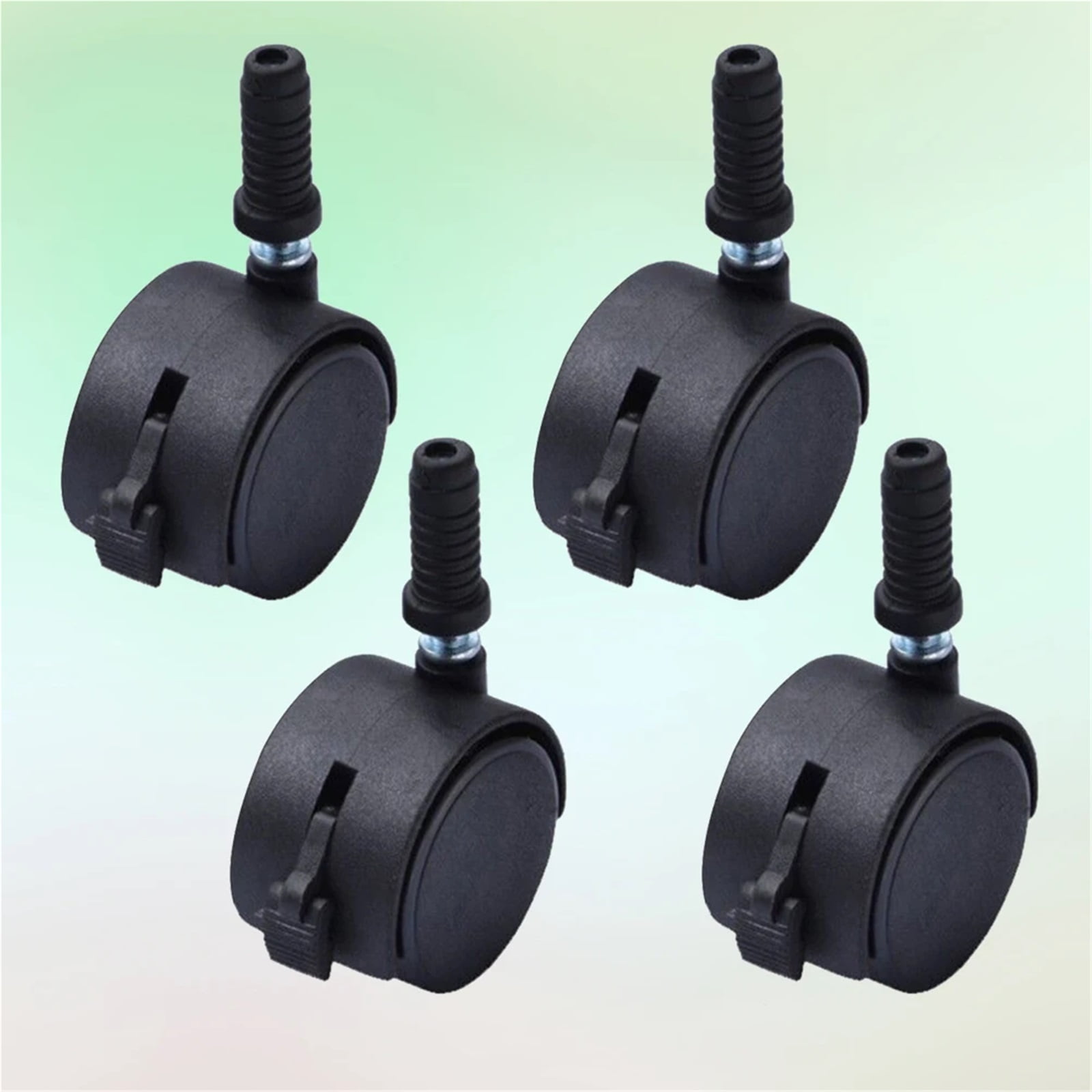 4pcs Office Office Chair Wheel Heavy Duty Bed Fes Wheel Furniture Caster Black Swivel Roller Replacement Mute Caster Wheel ,Quiet and Smooth