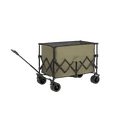 thumbnail image 6 of Heavy Duty Collapsible Wagon with Big All Terrain Wheels, 220lbs Capacity Foldable Utility Cart for Beach and Garden, 300L Storage with Drink Holders in Army Green, 6 of 9