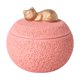 thumbnail image 4 of Contenedor de urna conmemorativa, tarro de almacenamiento decorativo de escritorio con tapa, resistente y compacto. Rosa, 4 of 9