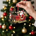 thumbnail image 2 of ViciArt Santa Sleigh Acrylic Christmas Ornament – UV Printed Double-Sided Holiday Tree Decor, 2 of 4