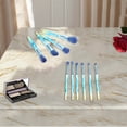 thumbnail image 4 of Conjunto de Brochas de Maquillaje Livianas de 10 Pcs para Viajes de Negocios, Lana de Fibra Artificial, Plástico, Azul, 4 of 5