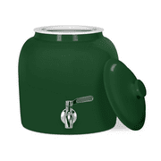 Geo Sports Porcelain Ceramic 3-5 Gallon Crock Water Dispenser, Stainless Faucet with Included Lid