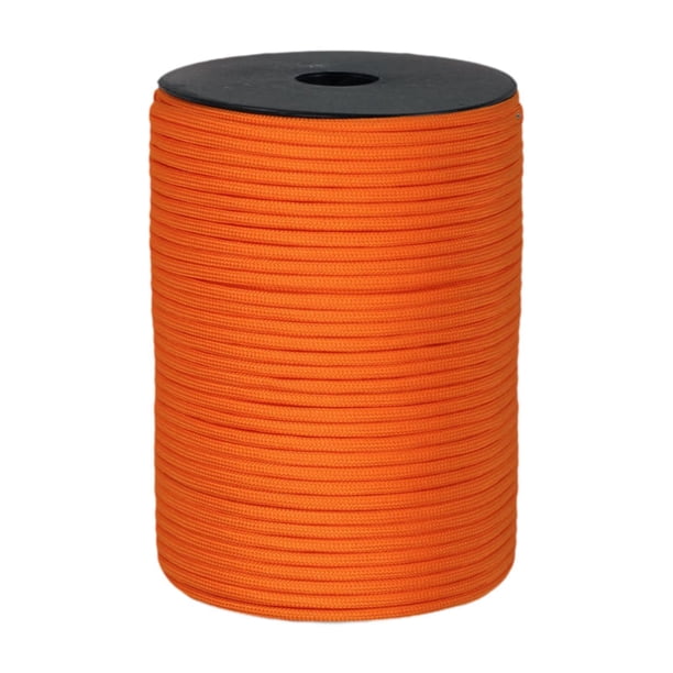 Cuerda de paracaídas Paracord de 100 m, cuerda tensora para acampar, montañismo y jardín Naranja