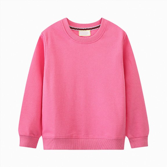 Gubotare Boy Crewneck Sweatshirt Toddler Boys Sweatshirts Long Sleeve Pullover Girls Crewneck Tops Cartoon Sport Shirts for Kids Size 7 (Pink,7 Years)