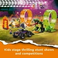 thumbnail image 3 of LEGO City Stuntz Double Loop Stunt Arena 60339, Monster Truck Playset with 2 Toy Motorcycles, Ramp, Wall of Flames, Ring of Fire, Snapping Snake Loop and 7 Minifigures, 3 of 6